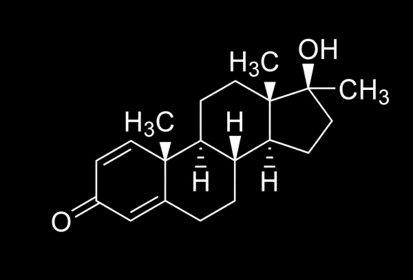 Chemische Struktur von Methandienon (Methandrostenolon), bekannt als Dianabol