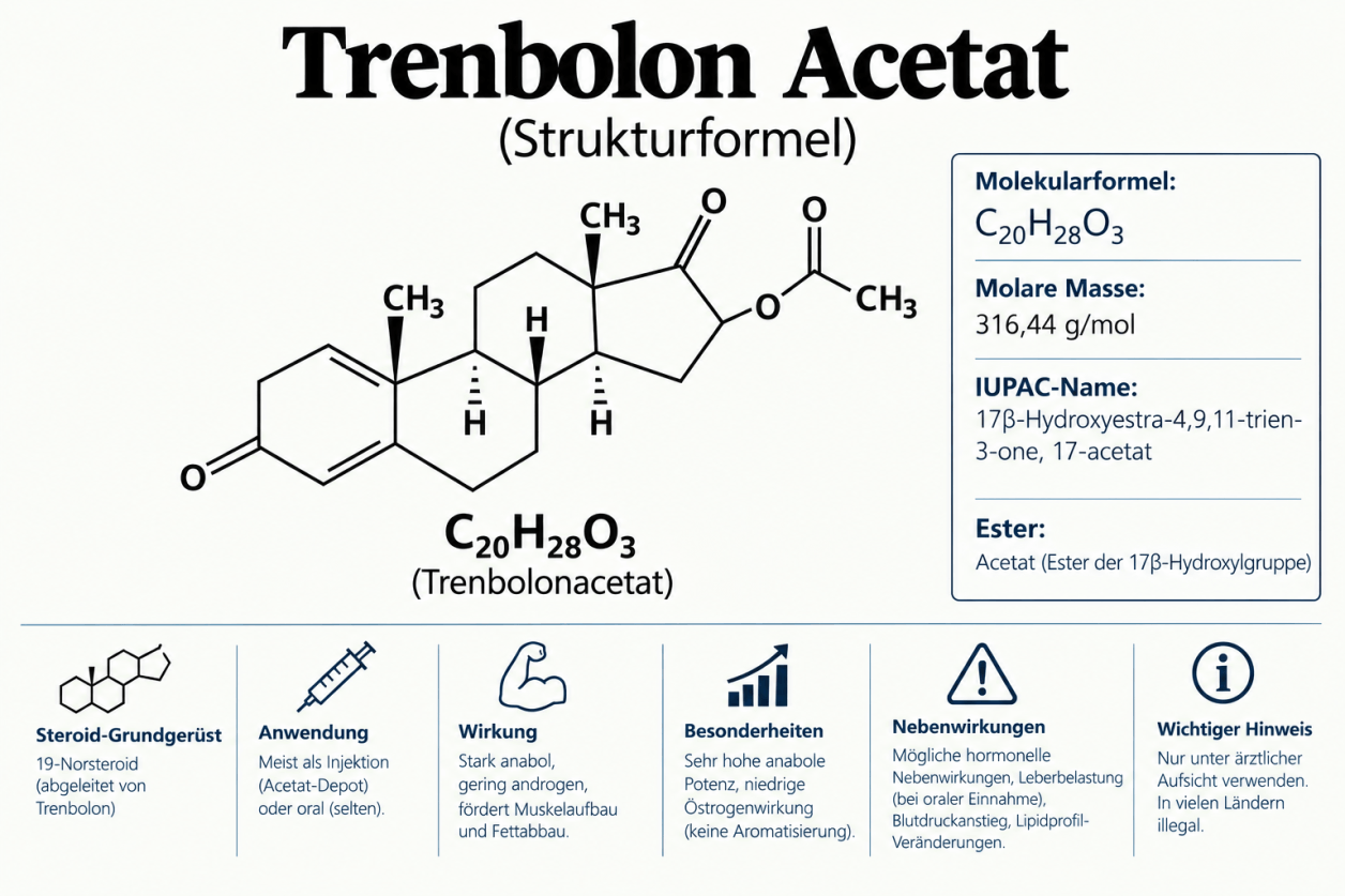 Trenbolon Acetat – Informationen zu Wirkung und Risiken